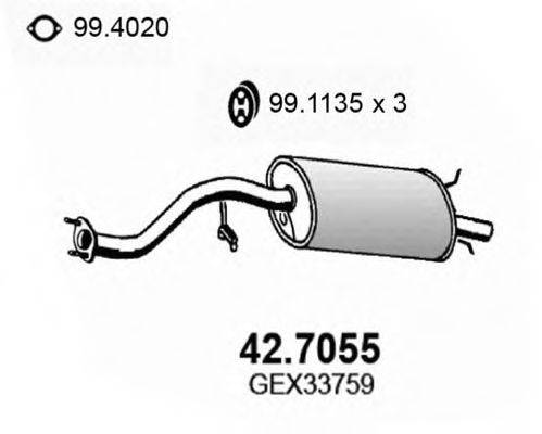 ASSO 427055 Глушник вихлопних газів кінцевий