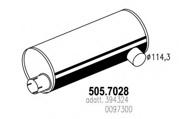 DAF 97300 Середній/кінцевий глушник ОГ