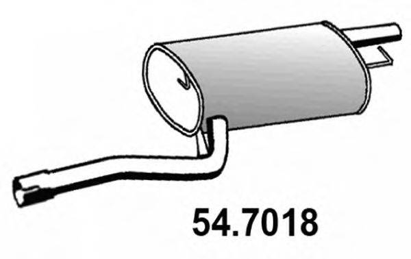 ASSO 547018 Глушник вихлопних газів кінцевий