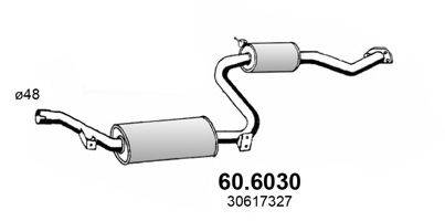 ASSO 606030 Середній глушник вихлопних газів