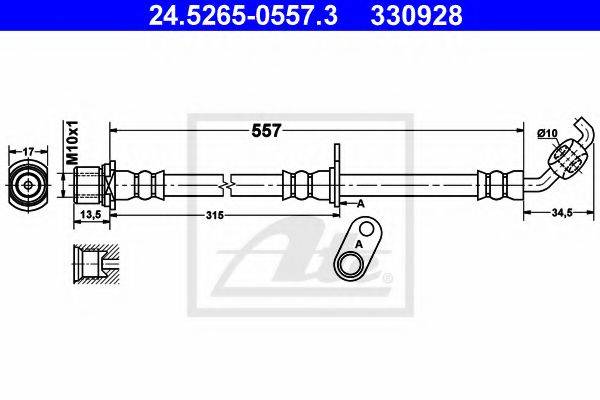 TOYOTA 90947-02C54 Гальмівний шланг