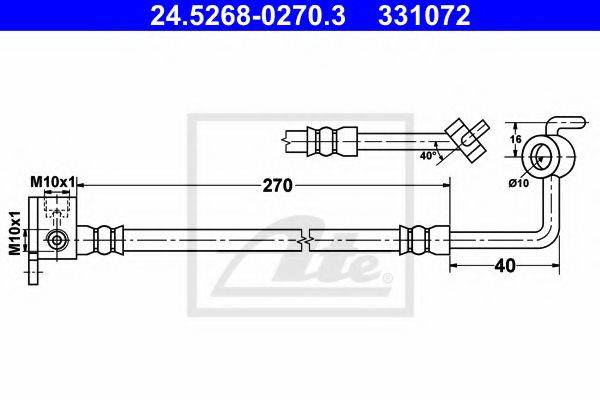 MAZDA NA75-43-980A Гальмівний шланг