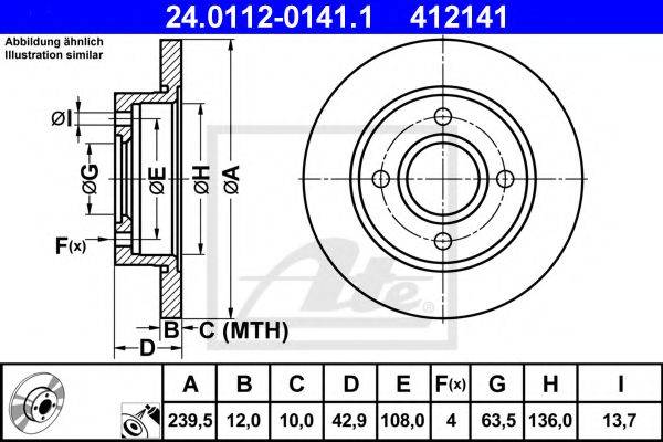 MAZDA 1E03-33-251A гальмівний диск