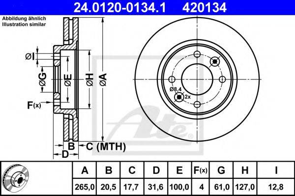 METELLI 230152 гальмівний диск