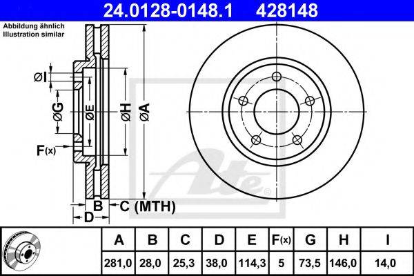 CHRYSLER 04721820AG гальмівний диск