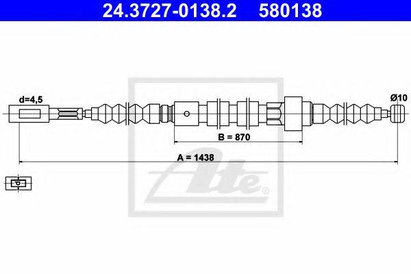 FTE FBS02019 Трос, стоянкова гальмівна система