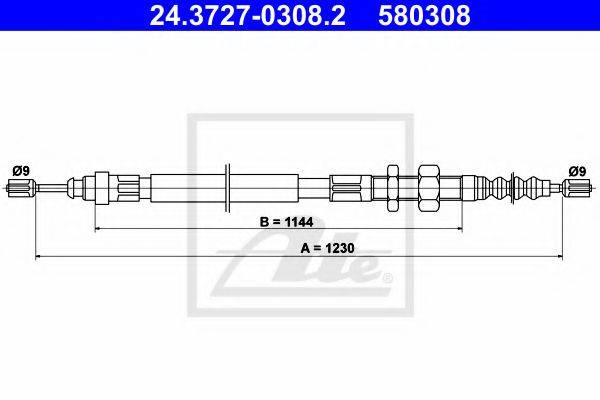 TEXTAR 44011800 Трос, стоянкова гальмівна система
