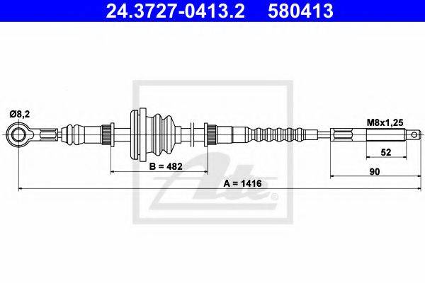 MERCEDES-BENZ 6314202085 Трос, стоянкова гальмівна система