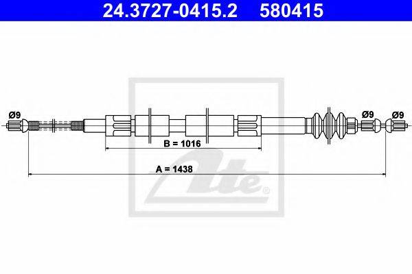 FTE FBS07016 Трос, стоянкова гальмівна система