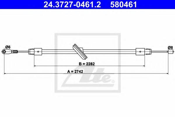 MERCEDES-BENZ 2154200485 Трос, стоянкова гальмівна система