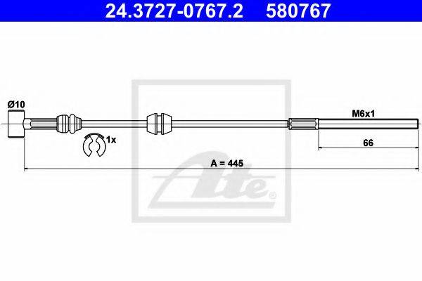 OPEL 522013 Трос, стоянкова гальмівна система