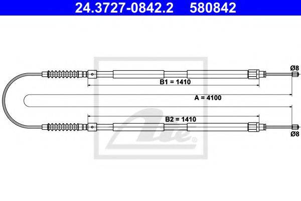 QUINTON HAZELL BC2551 Трос, стоянкова гальмівна система