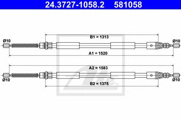 QUINTON HAZELL BC2686 Трос, стоянкова гальмівна система