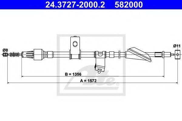 QUINTON HAZELL BC3217 Трос, стоянкова гальмівна система