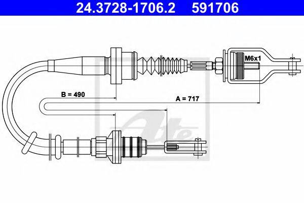 NISSAN 3077094J11 Трос, управління зчепленням