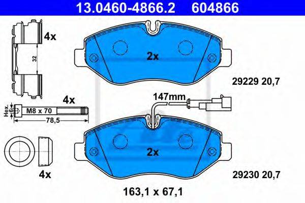 RENAULT 50 01 868 606 Комплект гальмівних колодок, дискове гальмо