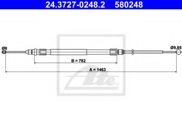 QUINTON HAZELL BC4257 Трос, стоянкова гальмівна система
