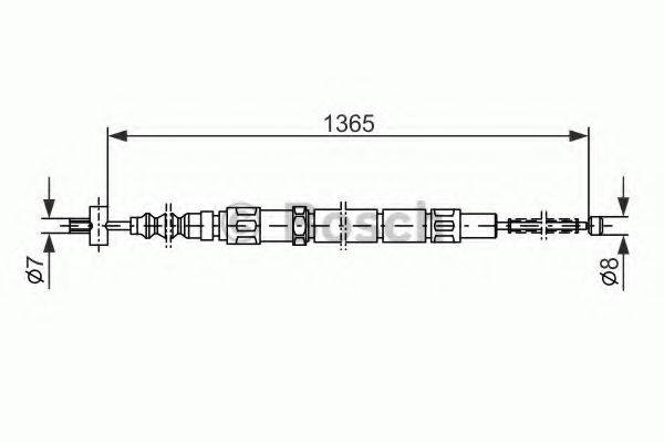 BOSCH 1987477354 Трос, стоянкова гальмівна система