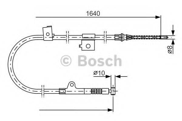 NISSAN 3653170J10 Трос, стоянкова гальмівна система