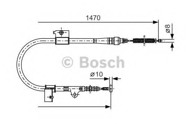 BOSCH 1987477757 Трос, стоянкова гальмівна система