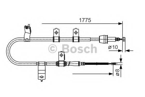 BOSCH BC971 Трос, стоянкова гальмівна система