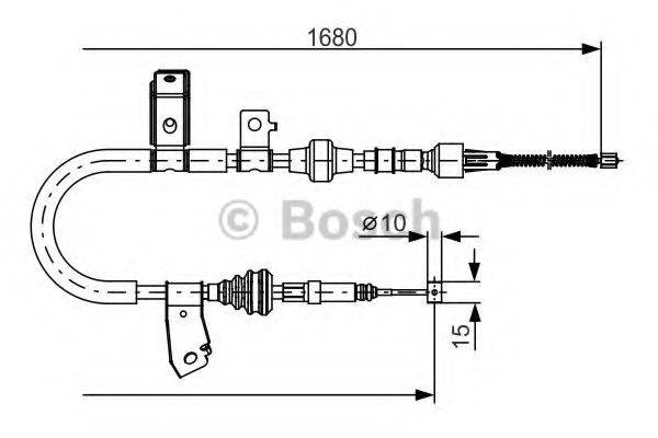 BOSCH 1987482087 Трос, стоянкова гальмівна система