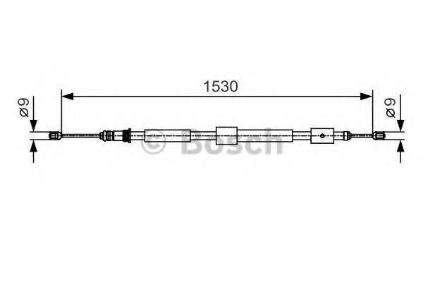 LUCAS ELECTRICAL GCH 1673 Трос, стоянкова гальмівна система