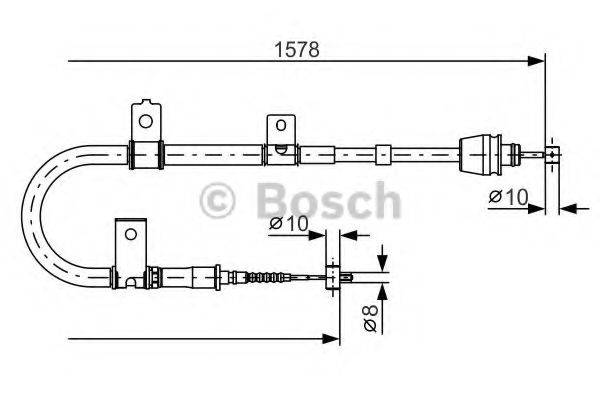 BOSCH 1987482167 Трос, стоянкова гальмівна система