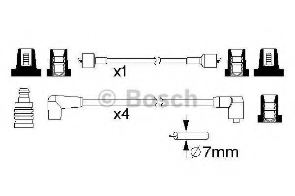 BOSCH 0986357102 Комплект дротів запалювання