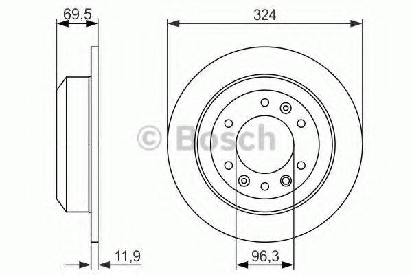 BOSCH 0986479598 гальмівний диск