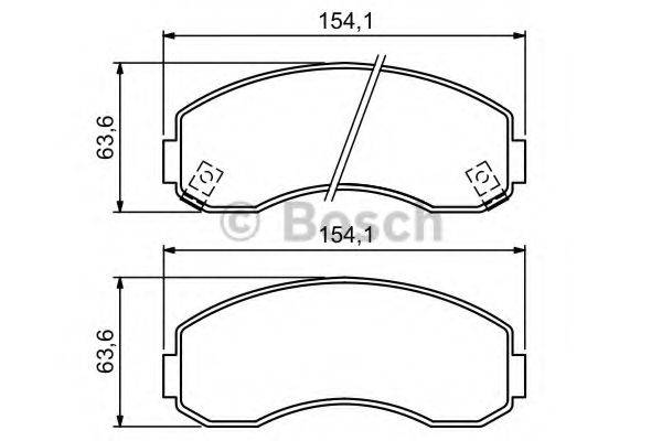 BOSCH 0986494314 Комплект гальмівних колодок, дискове гальмо