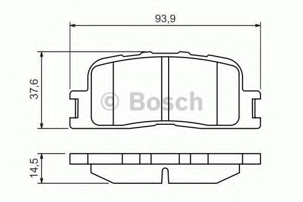 BOSCH BP1267 Комплект гальмівних колодок, дискове гальмо