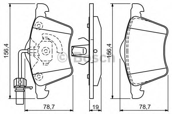 BOSCH 0986494390 Комплект гальмівних колодок, дискове гальмо