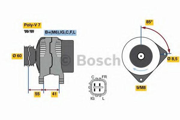 BOSCH 0986080730 Генератор