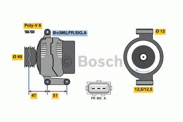 BOSCH 0986080750 Генератор