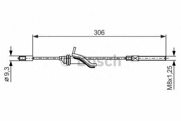 FORD 1711523 Трос, стоянкова гальмівна система