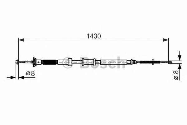 BOSCH 1987482389 Трос, стоянкова гальмівна система