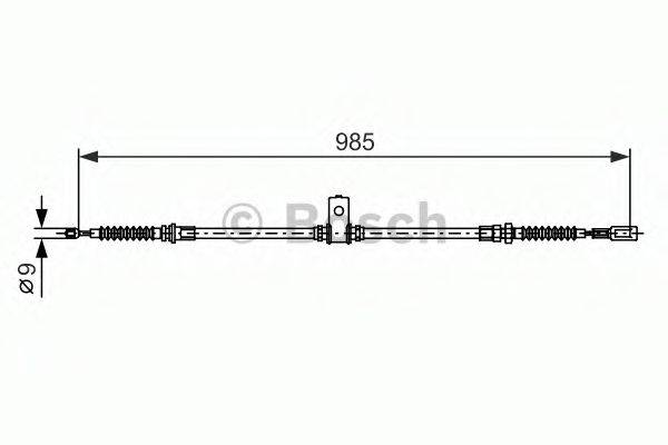 NISSAN 36531MB00D Трос, стоянкова гальмівна система