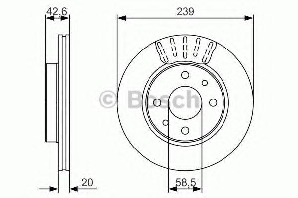 BOSCH 0986479082 гальмівний диск