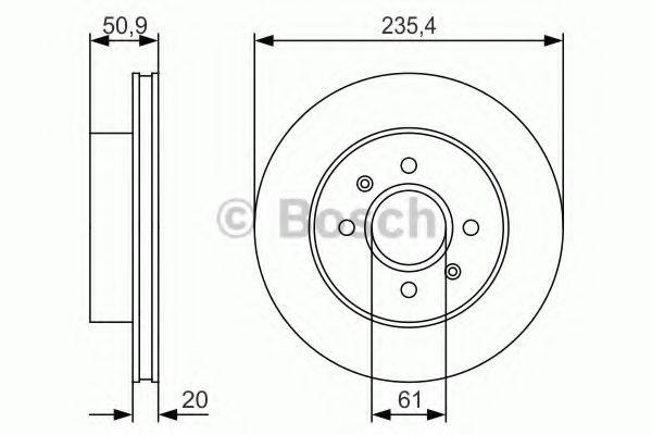 BOSCH 0986479R52 гальмівний диск