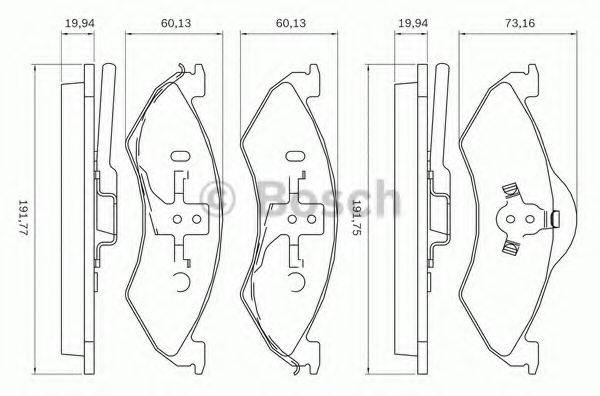 BOSCH BB 0272 Комплект гальмівних колодок, дискове гальмо