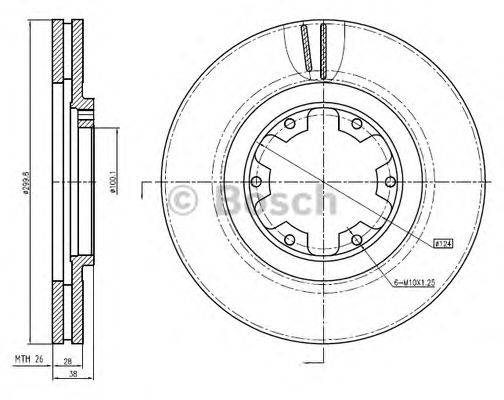 BOSCH 0986BB4301 гальмівний диск