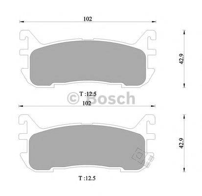 BOSCH 0986505692 Комплект гальмівних колодок, дискове гальмо