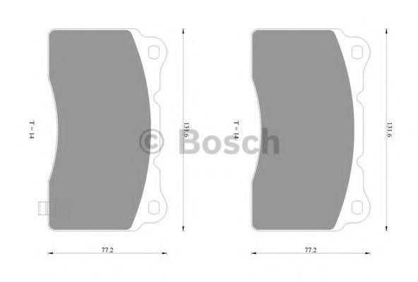 BOSCH BP1067 Комплект гальмівних колодок, дискове гальмо