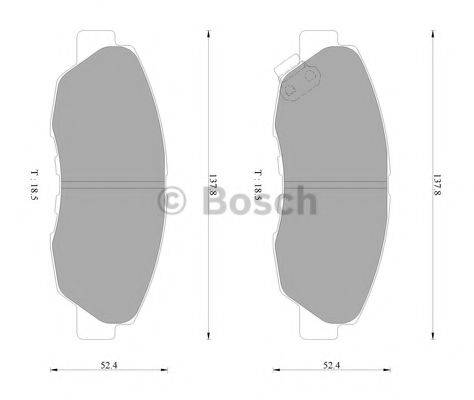 BOSCH 0986AB2320 Комплект гальмівних колодок, дискове гальмо