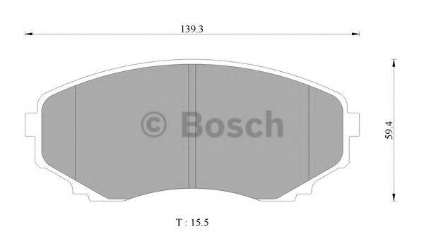 BOSCH BP2358 Комплект гальмівних колодок, дискове гальмо