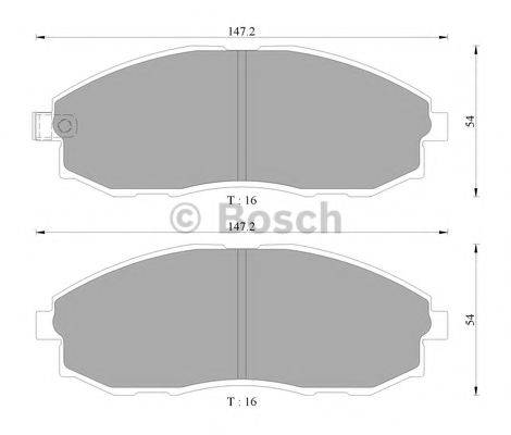BOSCH K203 Комплект гальмівних колодок, дискове гальмо