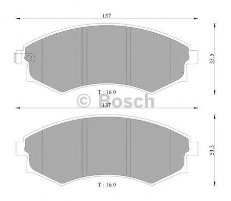 BOSCH K207 Комплект гальмівних колодок, дискове гальмо