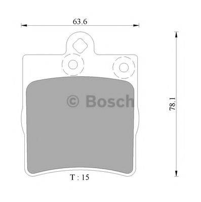 BOSCH 0986AB1314 Комплект гальмівних колодок, дискове гальмо