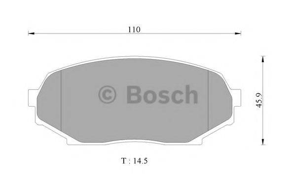 BOSCH DB1178 Комплект гальмівних колодок, дискове гальмо